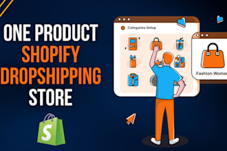 create one product shopify dropshipping store