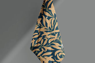create seamless pattern design for scarf or bandana