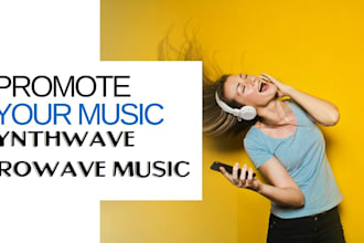 make synthwave music promotion with retrowave ads to increase monthly listeners