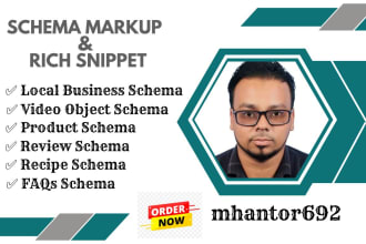setup schema markup rich snippet and fix structured data