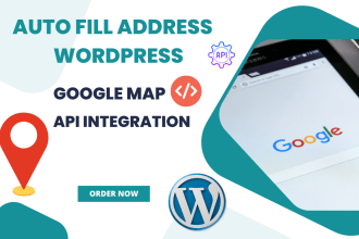 integrate google maps API with your woocommerce checkout page