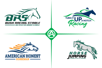 do horse logo and equestrian equine redesign