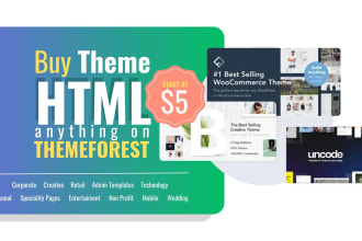 can help you in purchasing any HTML theme on themeforest