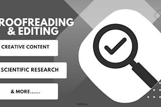proofread and edit text or documents in english
