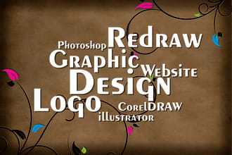 redraw any logo and image into vector