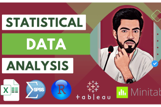 do any statistical analysis using excel, spss and r studio