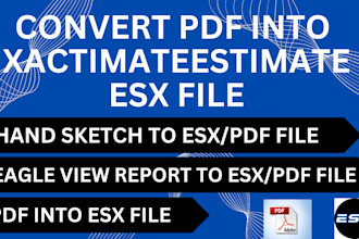 convert pdf file into xactimate esx file