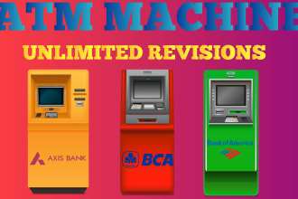 creative high quality atm machine wrap, atm wrap design, atm machine design
