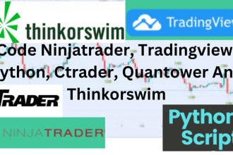 code ninjatrader, tradingview, python, ctrader, quantower and thinkorswim