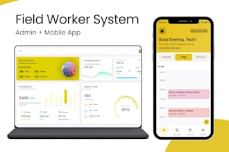 build field worker task management system with mobile app for workers