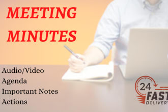 write precise meeting minutes from audio or video