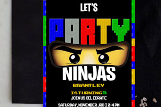 design minecraft surprise birthday party invitation