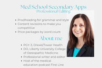 review and edit your medical school secondary essays