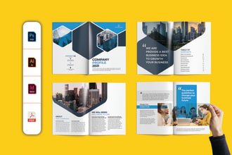 design company profile digital brochure annual report booklet presentation pdf