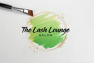 create watercolor, feminine logo