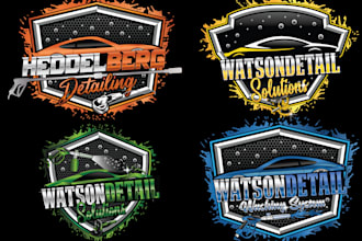 design modern auto detailing, car wash and automobile logo