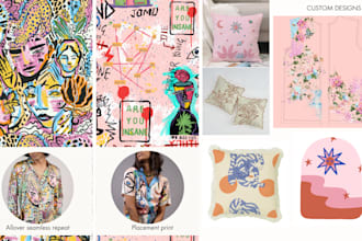 design custom textile pattern for you