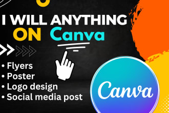 design anything on canva like flyers, posters, logo, ads