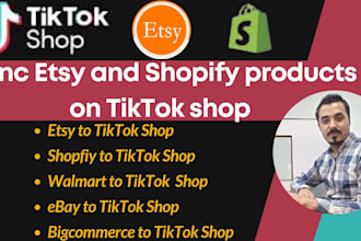setup tiktok shop integrate and connect  with shopify, etsy store product sync