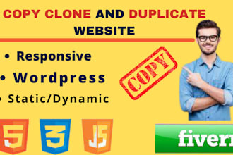 copy clone website in HTML CSS javascript bootstrap