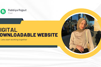 build digital downloads products selling website