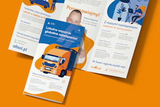 design modern flyer, bilofd, trifold brochure