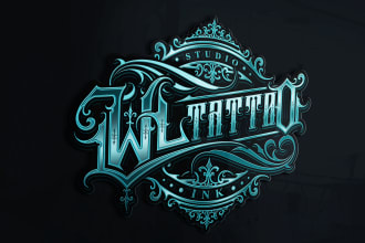 create logo for tattoo studio and tattoo artist