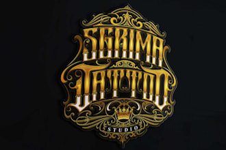 create logo for tattoo studio and tattoo artist