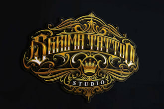 create logo for tattoo studio and tattoo artist