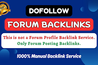 do only dofollow forum backlinks, unique domain forum posting