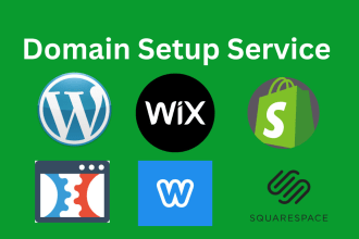 setup domain wordpress, shopify, squarespace, wix, clickfunnels