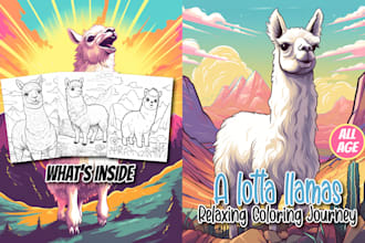 create greyscale coloring book with cover ready to publish KDP