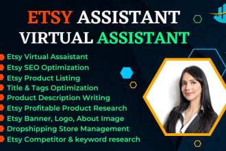 manage etsy shop setup store SEO listing promotion as a virtual assistant