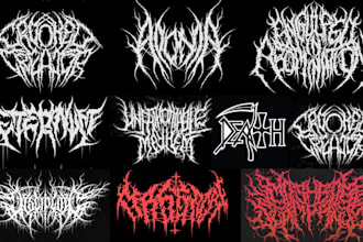 create death metal, black, slaming, brutal death metal logo