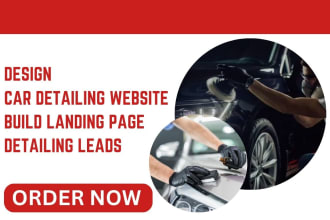 design car detailing website build landing page auto detailing leads