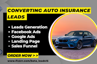generate converting auto insurance leads car insurance leads design landing page