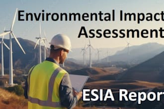 write your esia report, eia environmental impact assessment