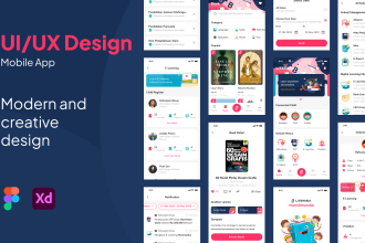 attractive mobile UI UX design or app UI UX design