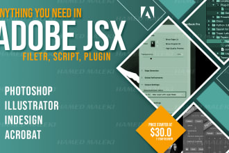 write any script plugin in photoshop illustrator indesign acrobat