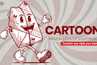 draw a vintage 1930s rubberhose cartoon character for you