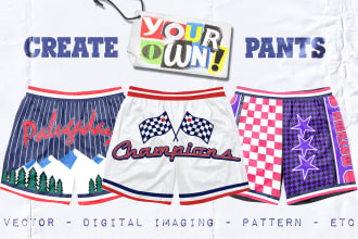 create mesh short pants design for your clothing brand