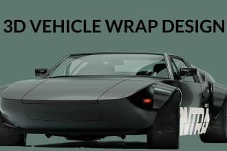 design car wrap, van wrap, truck wrap design, jeep wrap,  3d vehicle wrap design