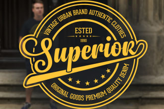 creating custom typography and merchandise badge logo t shirts design