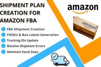 create amazon fba shipment plan and generate labels