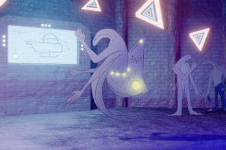 create a combined 3d and 2d illustration
