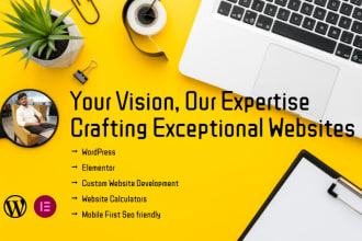 do web design and code using wordpress and elementor