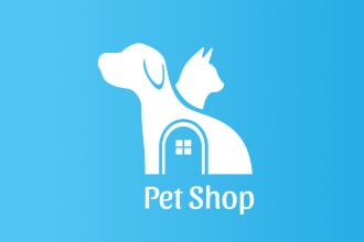 design pet shop, dog, cat, mouse, animal mascot logo