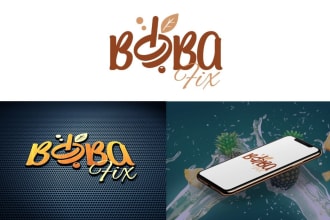 design tea, coffee, drink, food, ice cream, bakery logo