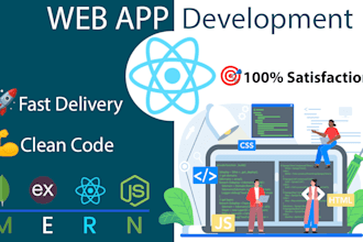 develop your react js web app as a full stack mern stack developer