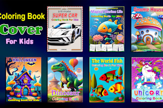 do coloring book cover for kids amazon KDP project